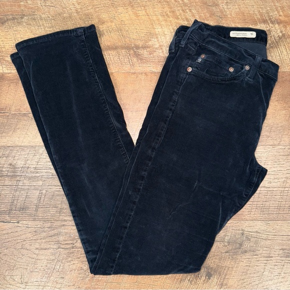 AG Adriano Goldschmied The Premier Skinny Straight Dark Gray Corduroy Jeans - Picture 1 of 14